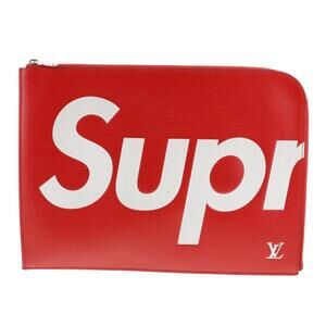 Louis Vuitton Pochette Jour Bag Shoulder Clutch LV Supreme Red